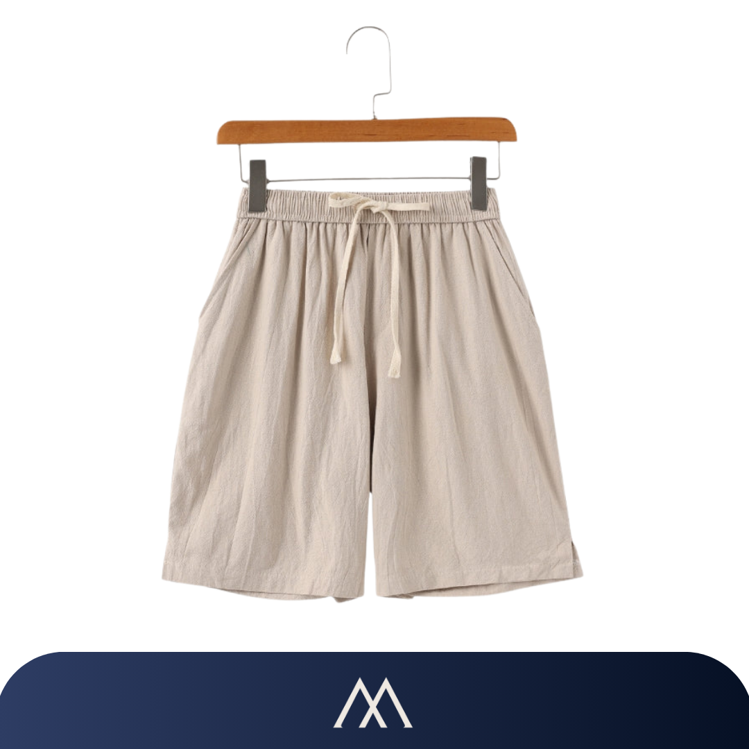 shorts masculino amalvi positano linho algodão
