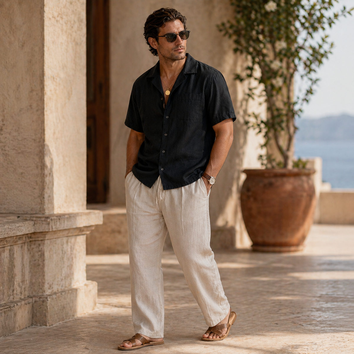 Conjunto Masculino em Linho Firenze Imperiale Amalvi