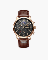 Relógio Masculino Amalvi Roma Moonphase em Couro