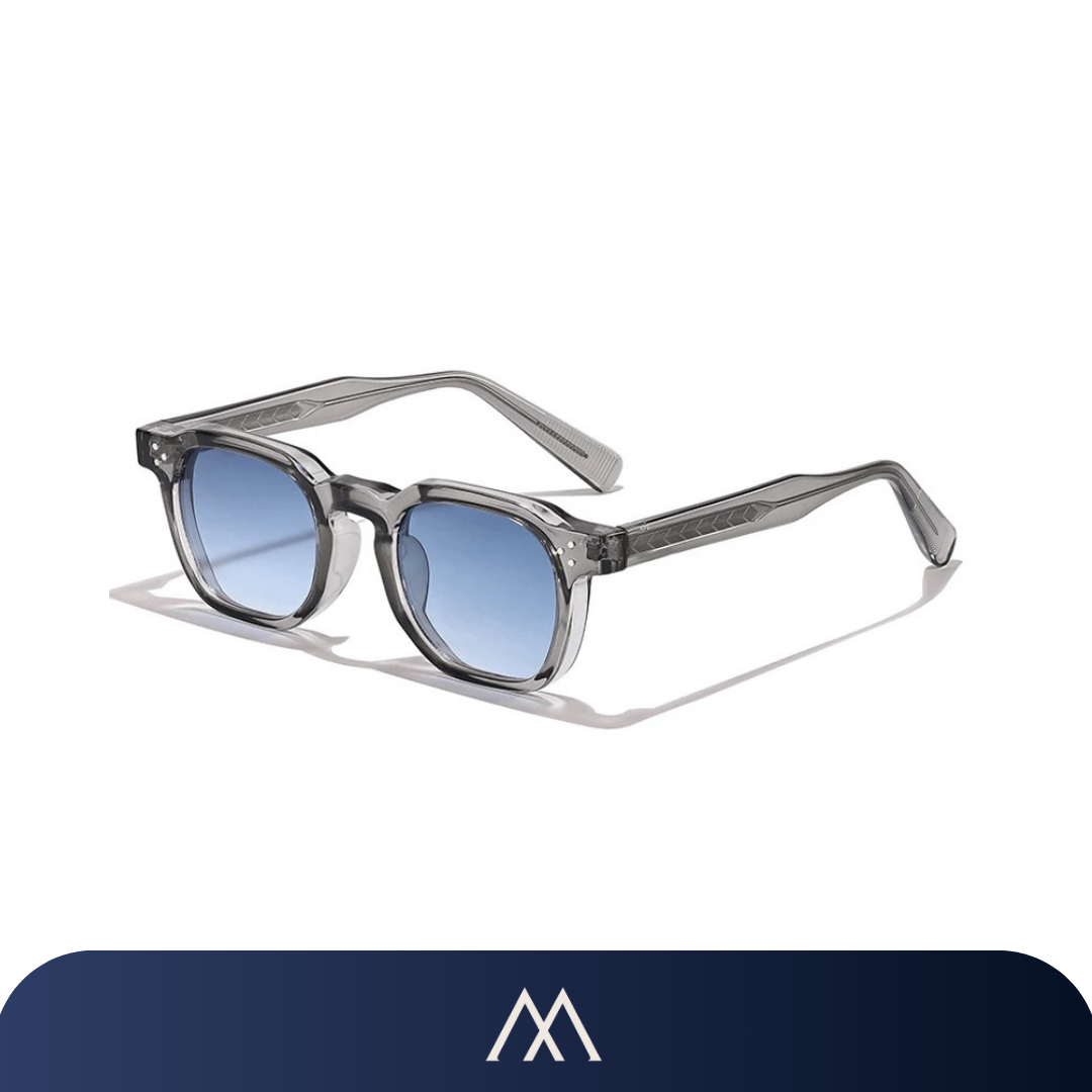 óculos de sol masculino Amalvi Capri preto lente larga UV400