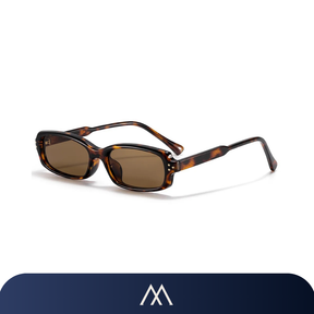 óculos de sol feminino Amalvi Bari retangular preto slim UV400