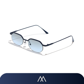 óculos de sol Amalvi Firenze geométrico sem aro lente degradê UV400