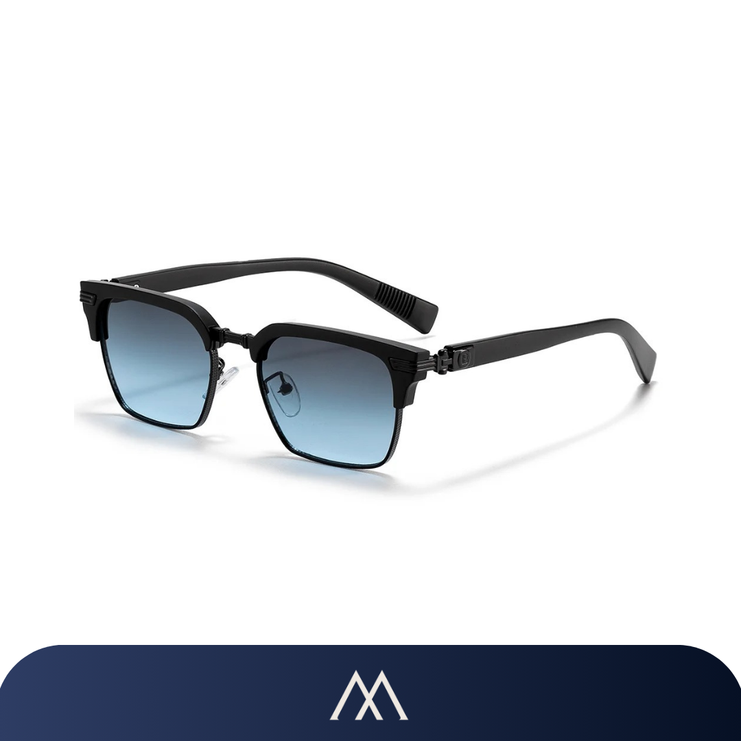 óculos de sol masculino Amalvi Milano meio aro quadrado UV400