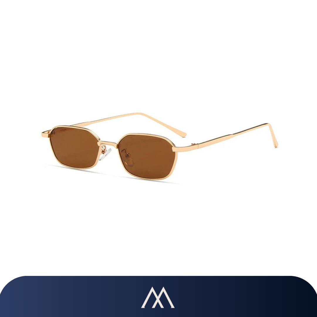 óculos de sol feminino Amalvi Venezia quadrado pequeno metal UV400