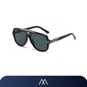 óculos de sol masculino Amalvi Mykonos preto lente grande UV400