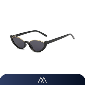 óculos de sol feminino Amalvi Bellara olho de gato preto UV400