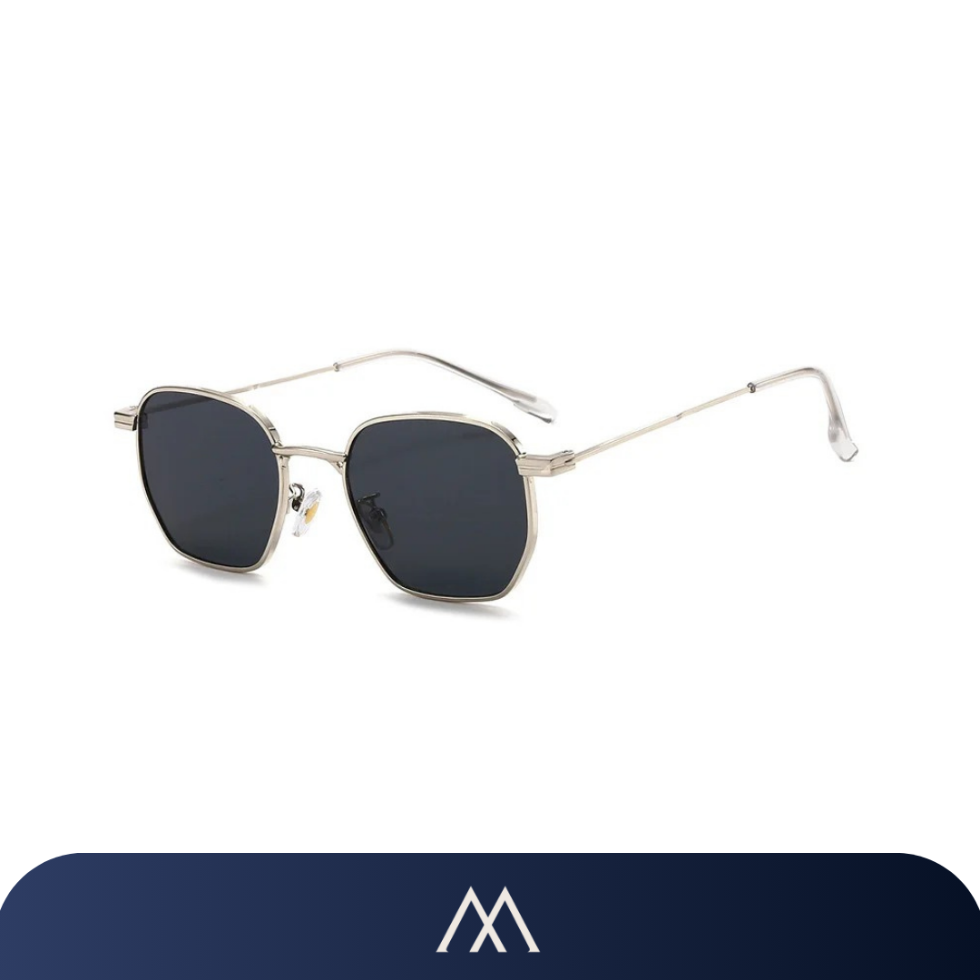 óculos de sol masculino Amalvi Cagliari quadrado pequeno metal UV400