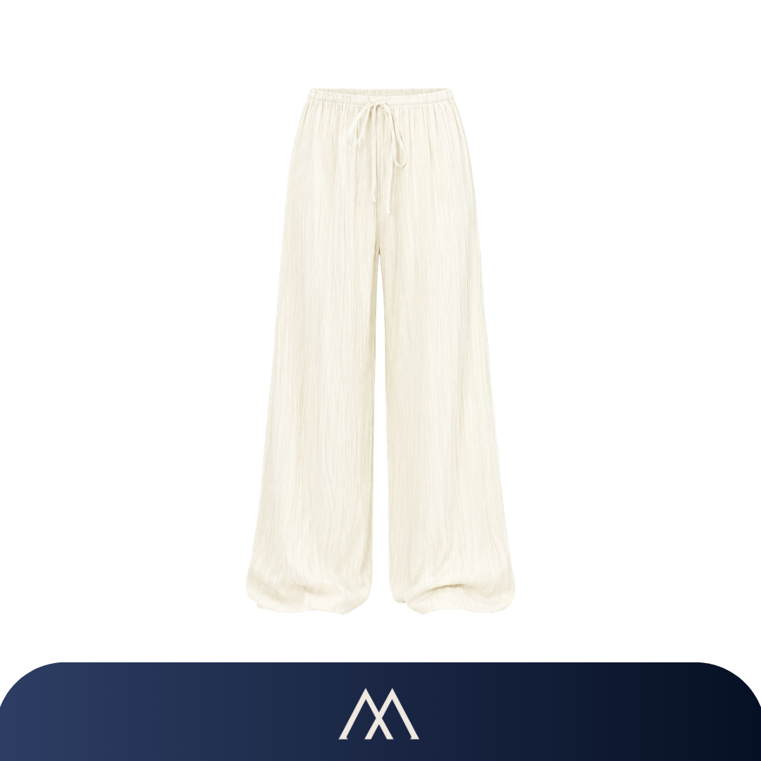 calça feminina branca cintura alta pantalona leve
