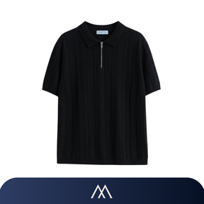 polo masculina com zíper moderna elegante minimalista
