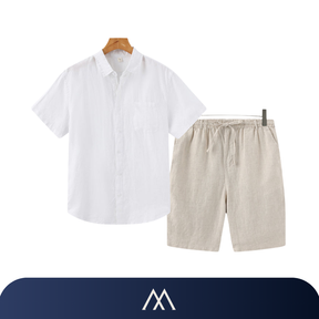 conjunto masculino linho casual elegante
