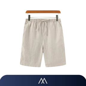 shorts masculino amalvi ravello linho algodão bege
