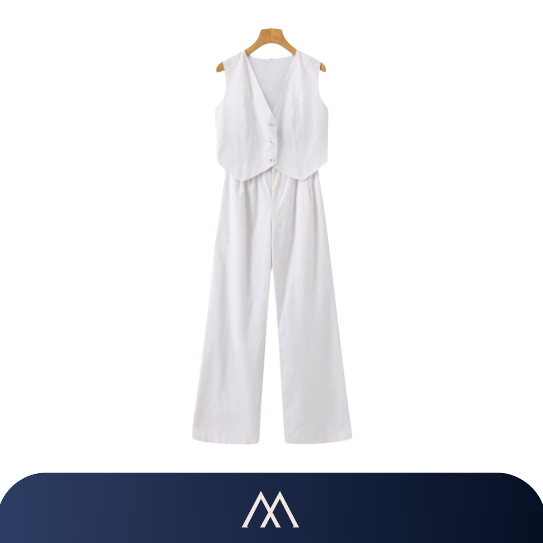 conjunto feminino amalvi milano linho branco
