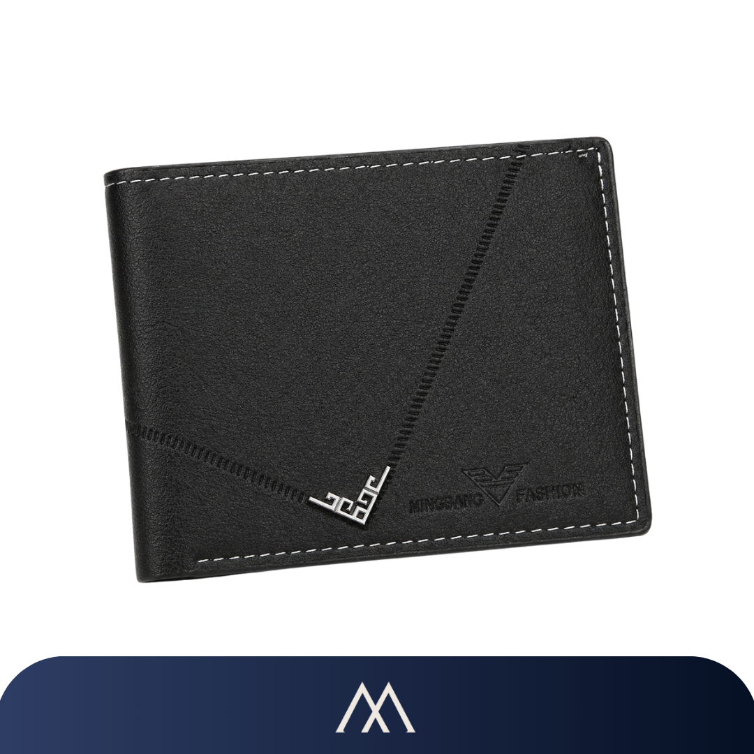 Carteira masculina slim Amalvi com clipe de dinheiro e design minimalista bifold