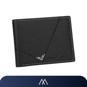 Carteira masculina slim Amalvi com clipe de dinheiro e design minimalista bifold