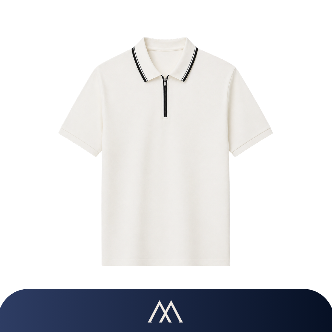 polo masculina ajustada minimalista moderna sofisticada

