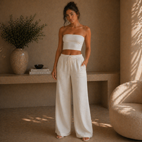 Calça Feminina Amalvi Capri Linho