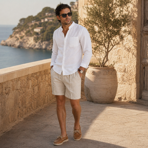 Conjunto Masculino em Linho Riviera Saluzzo Amalvi