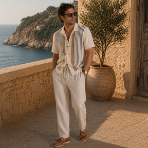 Conjunto Masculino em Linho e Tricot Palermo Sorrento Amalvi