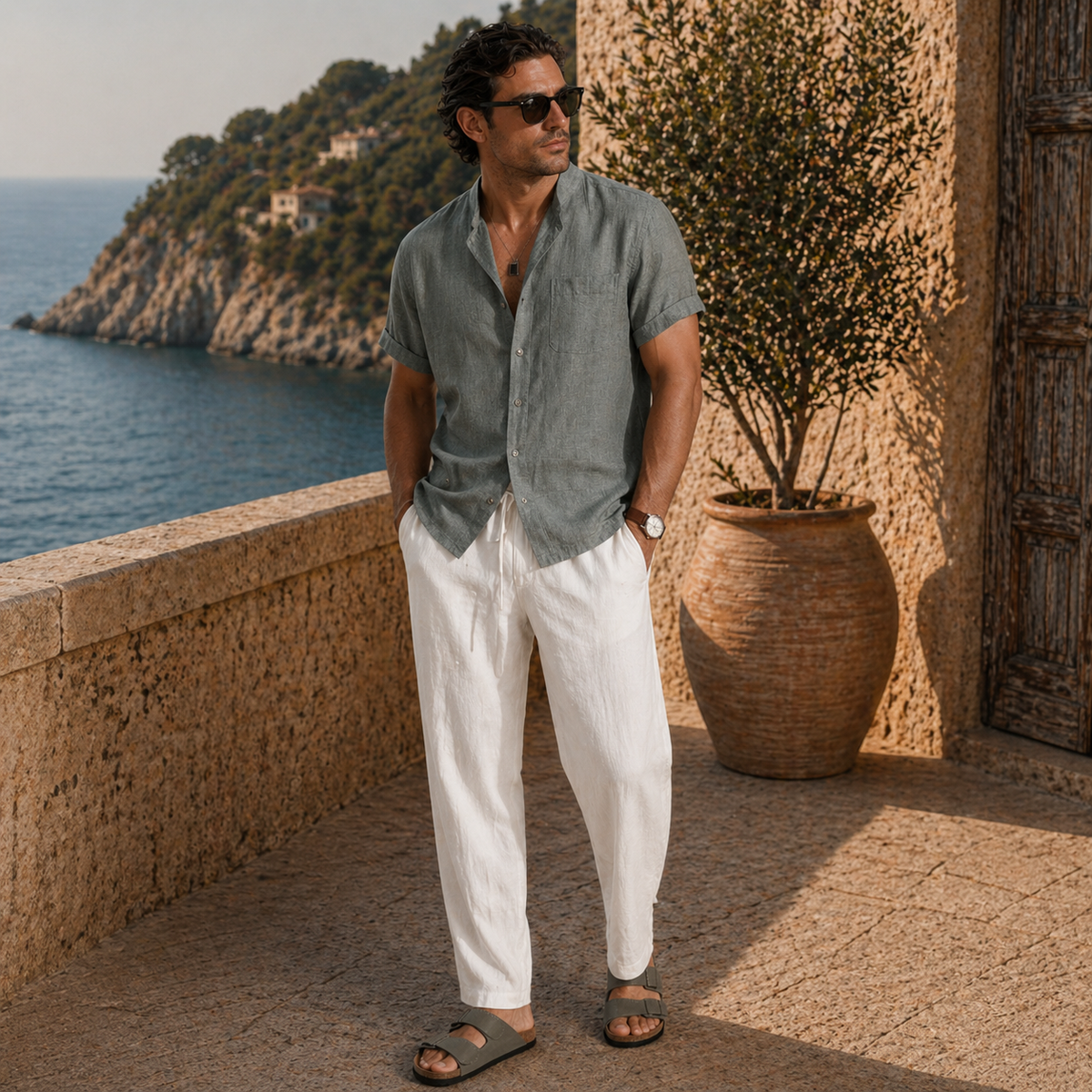 Conjunto Masculino em Linho Amalfi Amalvi