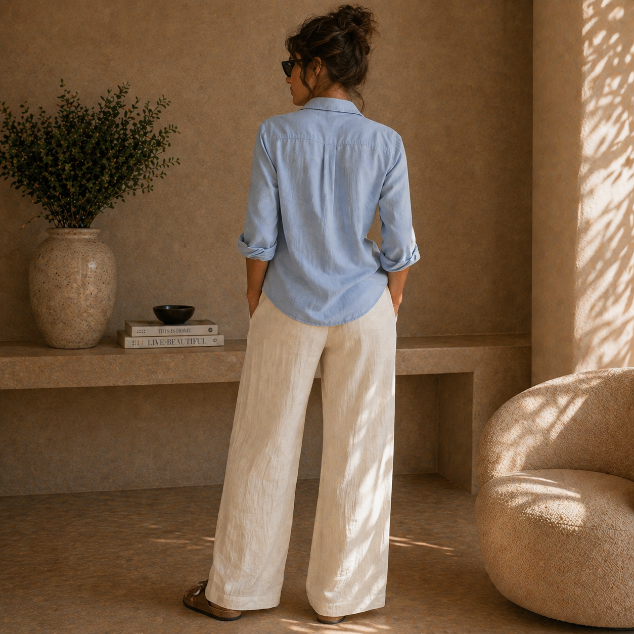 Conjunto Feminino em Linho Amalvi Bellagio