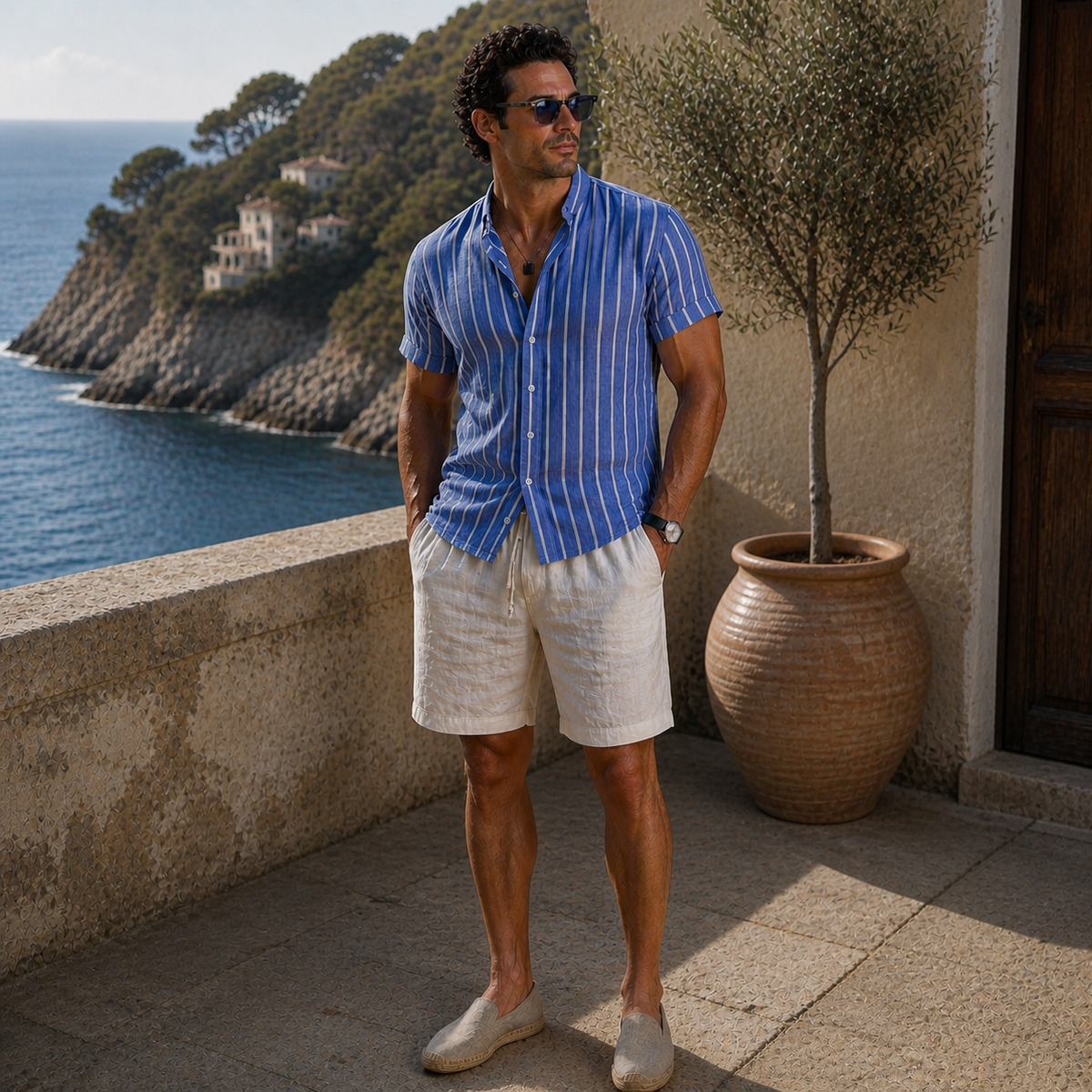 Conjunto Masculino em Linho Riviera Capri Amalvi