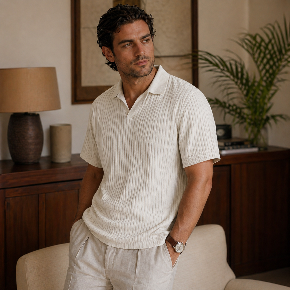 Camisa Polo Masculina Amalvi Siena Tricot