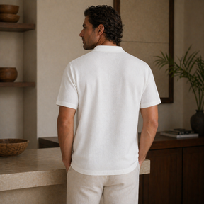 Camisa Polo Masculina Amalvi Capri em Tricot