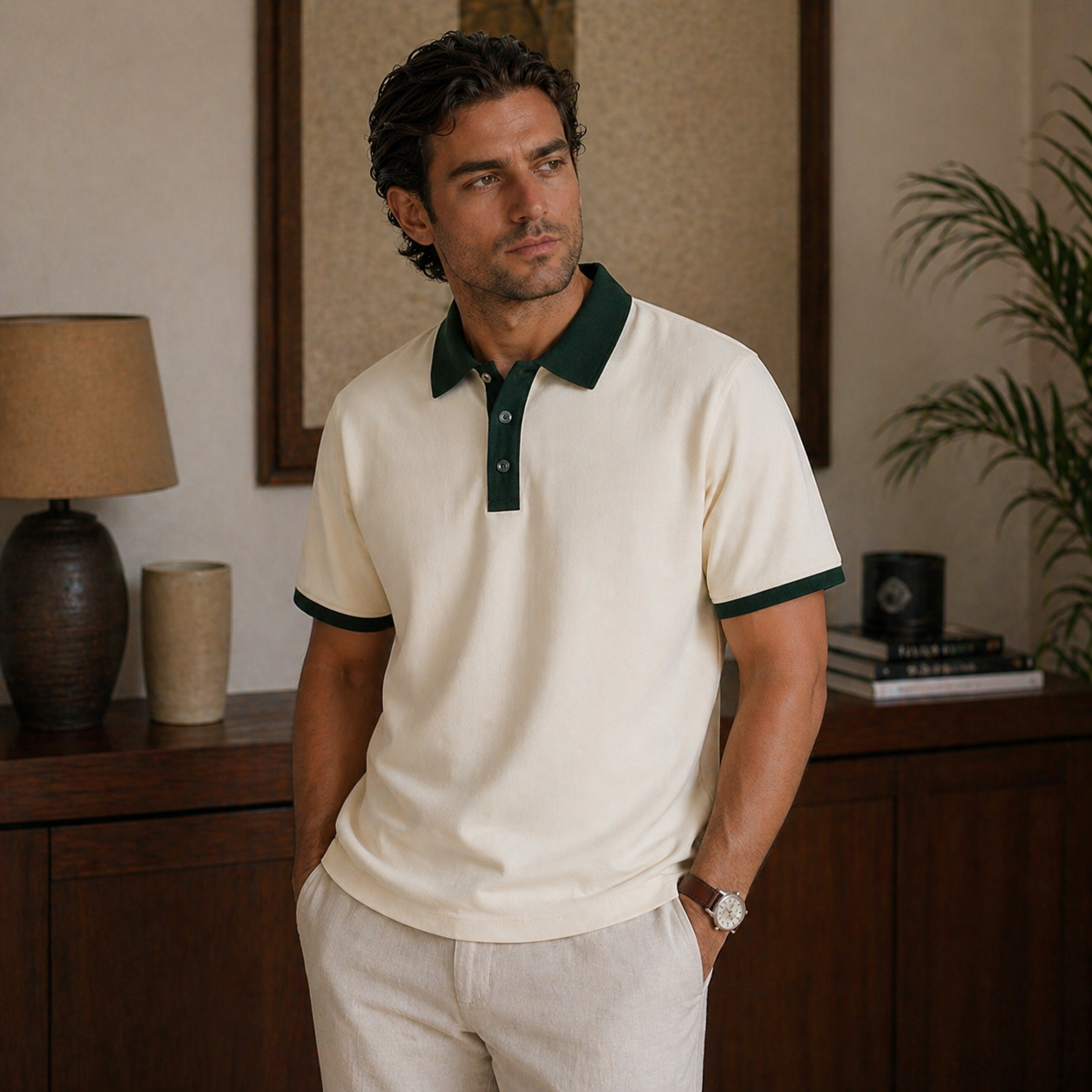 Camisa Polo Masculina Amalvi Verona em Algodão