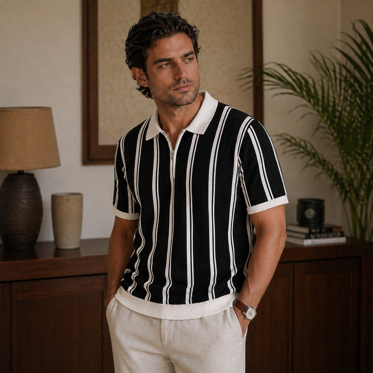 Camisa Polo Masculina Amalvi Palermo em Algodão