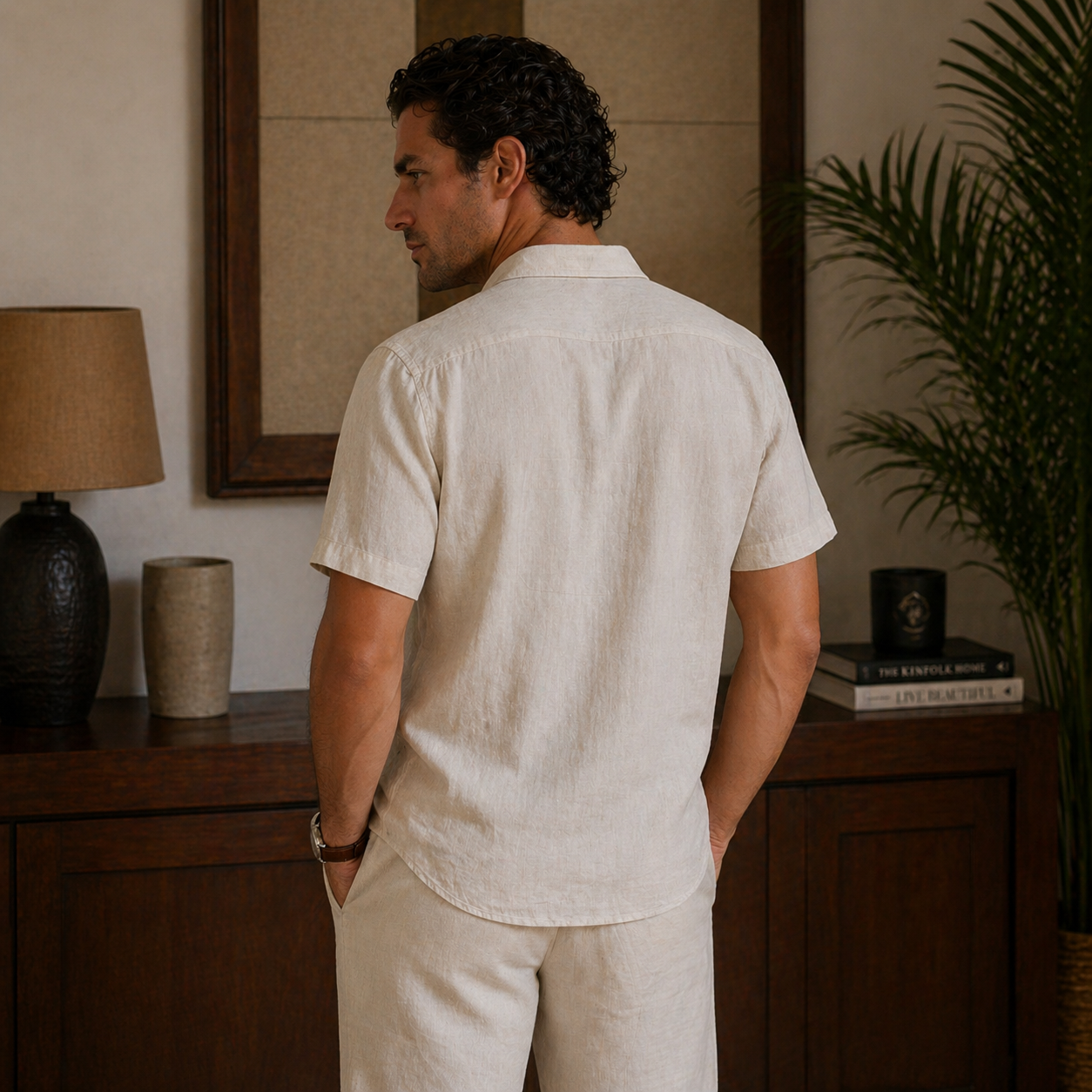 Camisa Masculina Amalvi Firenze em Linho