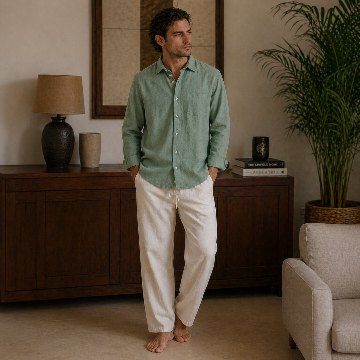 Conjunto Masculino Amalvi Brescia em Linho