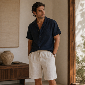 Shorts Masculino Amalvi Ravello em Linho e Algodão