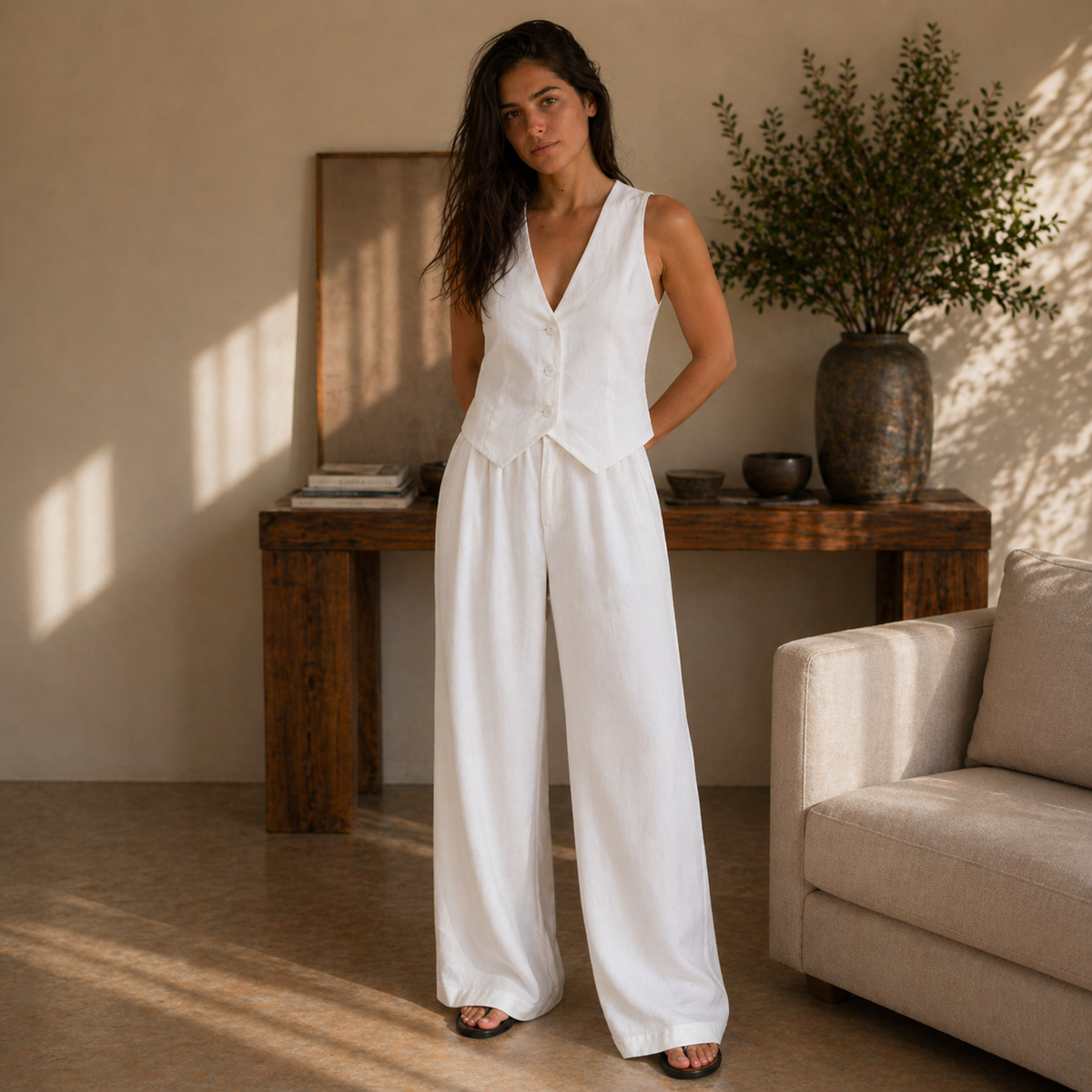 Conjunto Feminino Amalvi Milano em Linho