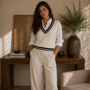 Colete Feminino Amalvi Oxford em Tricot