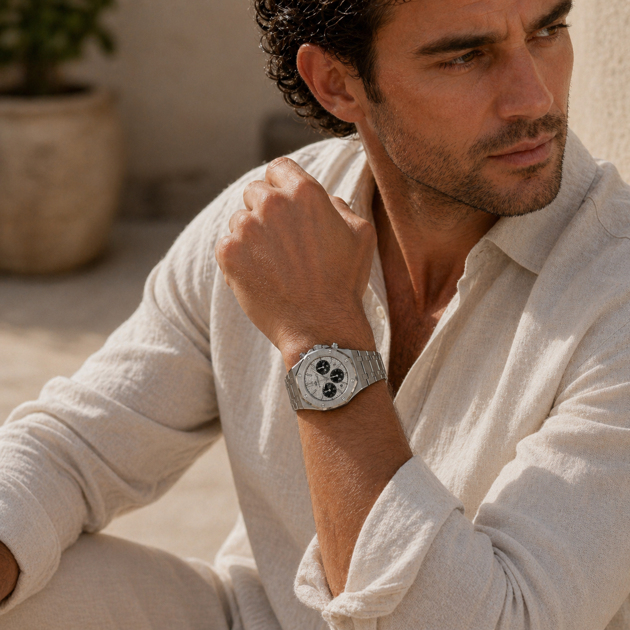 Relógio Masculino Amalvi Milano Chronograph em Aço Inoxidável