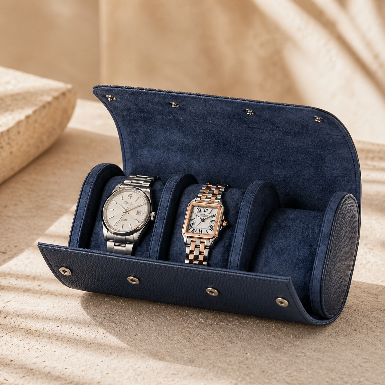 Porta Relógios Amalvi Milano Travel Case (3 Slots)