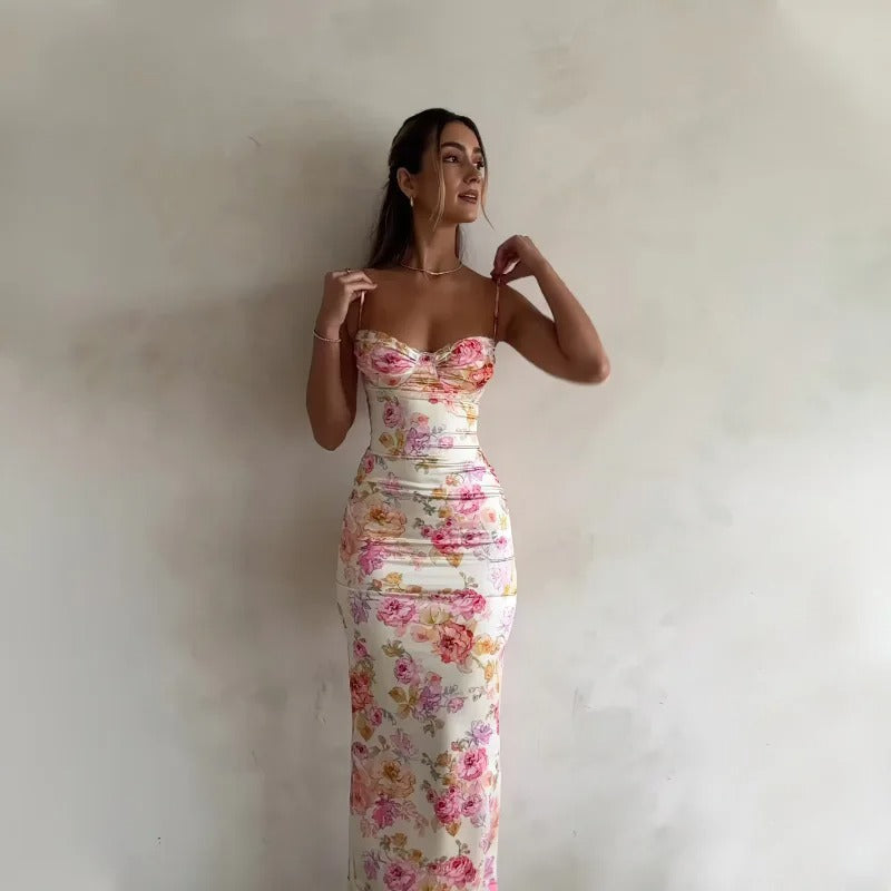 Isabela com o vestido Firenze Garden